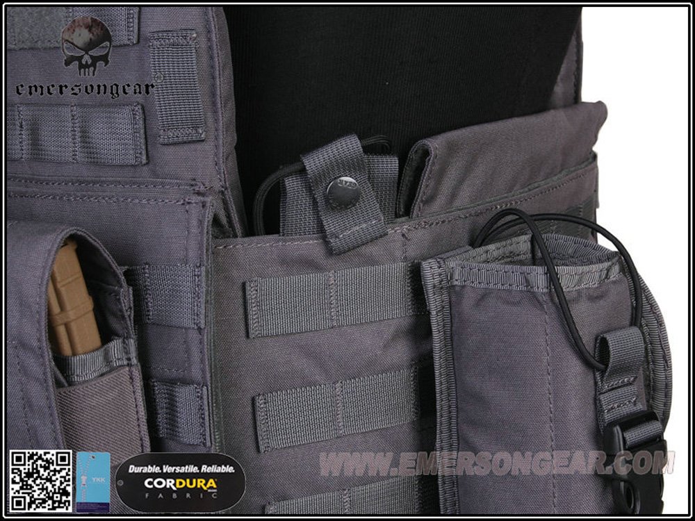 Amazon | EMERSON LBT6094Aスタイル プレートキャリア 3ポーチ付 Wolf